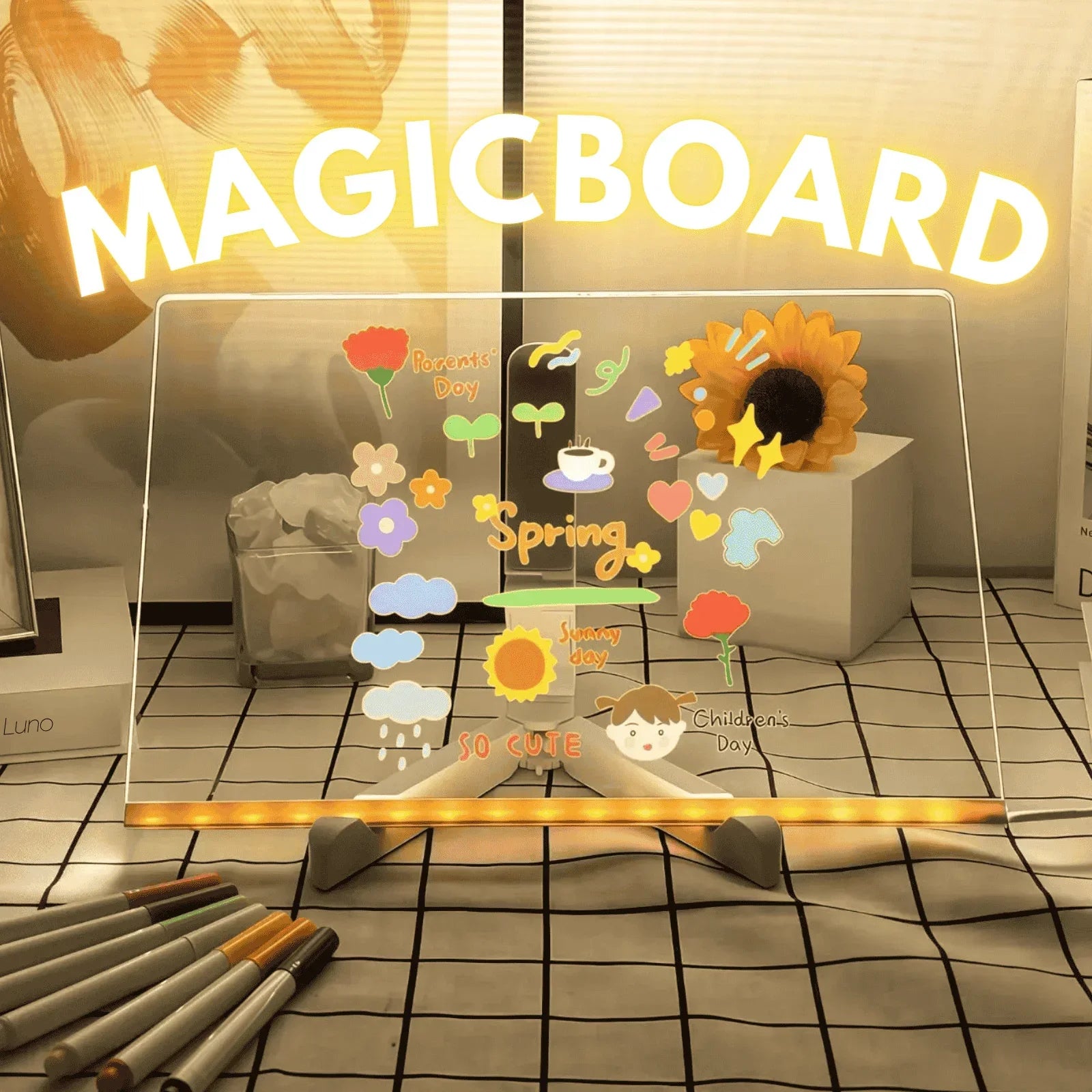 Magicboard – Šviečianti LED Piešimo Lenta
